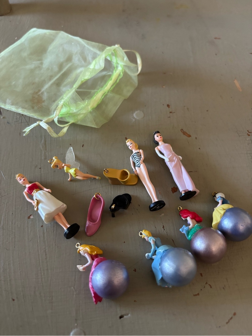 Hallmark 2005  mini ornaments  Perfect for earrings  Disney Princess